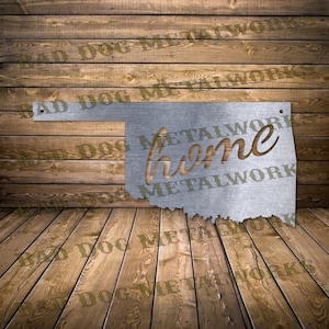 Oklahoma Home Svg/Dxf - Bad Dog Metalworks Digital Download - Laser CNC Plasma Waterjet - Oklahoma Roots Dxf - Oklahoma Svg - Oklahoma Dxf
