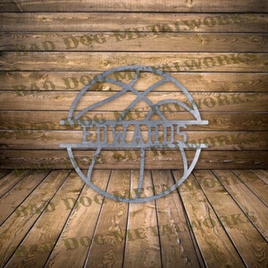 Basketball Monogram Svg/Dxf - Bad Dog Metalworks Digital Download - Laser CNC Plasma Waterjet - Basketball Svg - Basketball Dxf pour CNC