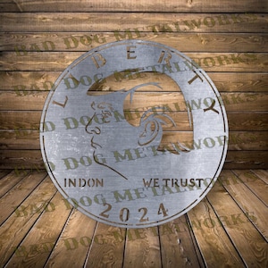Moneda de la Libertad de Trump 2024 (DXF/SVG) - Descarga digital de Bad Dog Metalworks - Láser CNC Plasma Waterjet - Trump 2024 Svg - Trump DXF Patriotic Svg