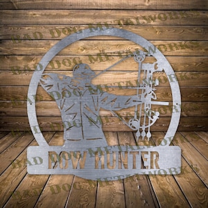 Monograma Bow Hunter Dxf/Svg - Bad Dog Metalworks Digital Download - Laser CNC Plasma Waterjet - Hunting Dxf - Hunting Svg - Bow Hunter Svg