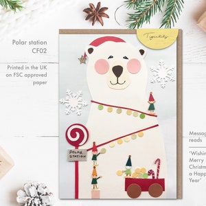 Polarstation, Weihnachtskarte, Eisbär, Weihnachten, Weihnachtskarte