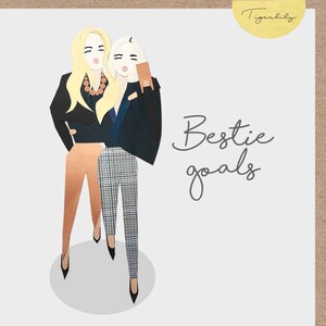 Obiettivi di bestie, bestie carta. gli amanti del gin, sorella, amica card, selfie, biglietto d'auguri, vuota all'interno, moglie di lavoro, partner nel crimine
