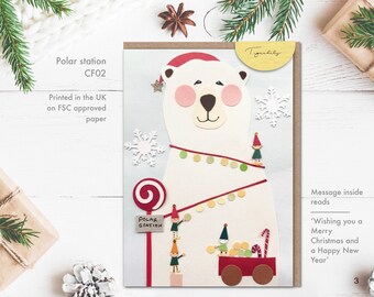 Tarjeta De Navidad Del Oso - España