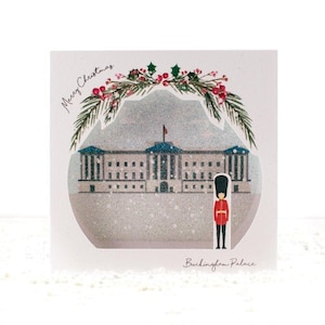 Espumante Palácio de Buckingham, cartão de Natal de Londres, pop-up, 3D, cartão cortado a laser