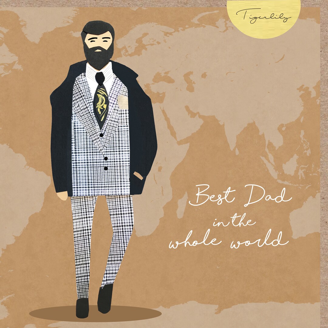 Best Dad in the Whole World, Father's Day Card - Etsy UK