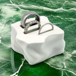 Ring Nest - 3 rings holder/ Oura ring companion | &quot;Wandering Wave&quot; collection | customizable