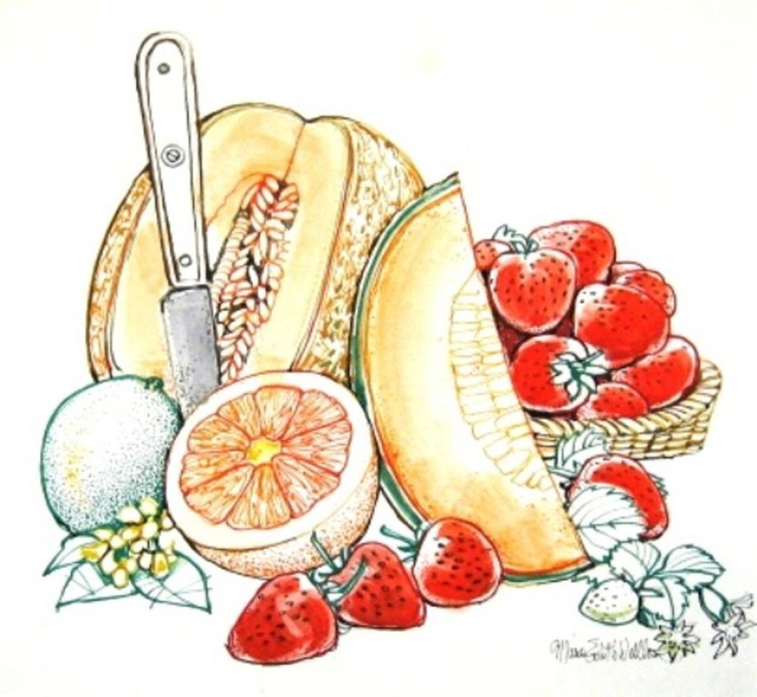 Still Life With Fruit - Etsy