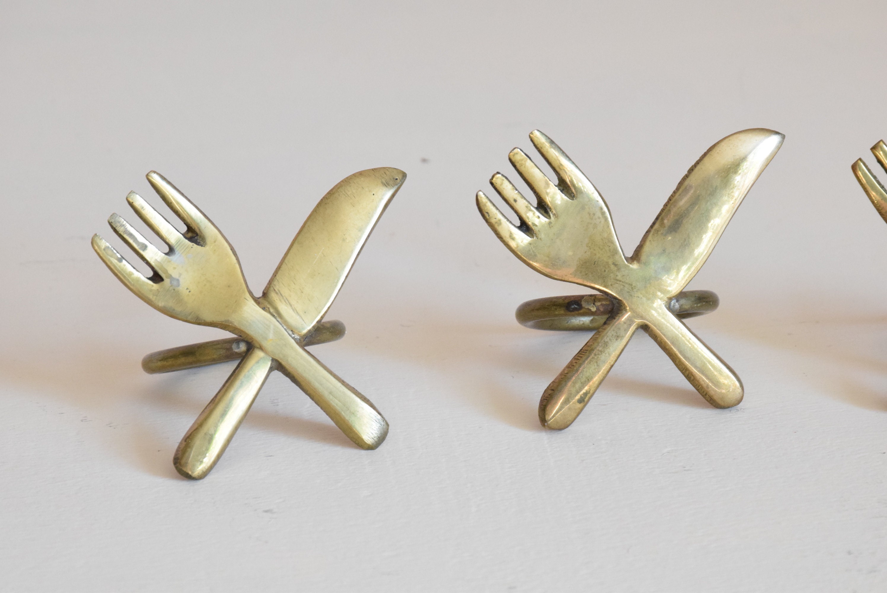 Vintage Brass Napkin Holder Ring Napkin Holders Brass Etsy