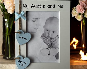 Personalized Auntie Photo Frame - Custom Aunt and Me Gift, New Auntie Present