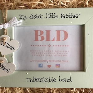 Details about   Personalised Me and My Baby Sister Siblings Gift Picture Butterfly Photo Frame 