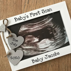 Personalised Baby First Scan Ultrasound Photo Frame New Parents Keepsake Gift Quick Dispatch image 1