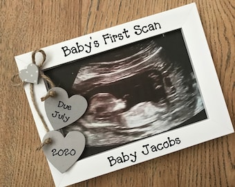 Personalisierter Baby First Scan Ultraschall Fotorahmen Neue Eltern Andenken Geschenk Schneller Versand