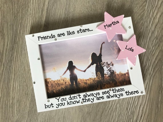 Details about   Friends Are Like Stars Personalised Birthday Leaving Gift Photo Picture Frame