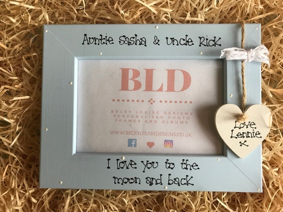 Handcrafted Personalised For My Auntie and Uncle Photo Picture Frame Gift Keepsake Quick Dispatch Any Wording 6x4 5x7 8x6 10x8