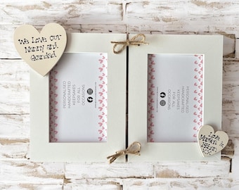 Personalized Nanny & Grandad Photo Frame - Handcrafted Keepsake Gift