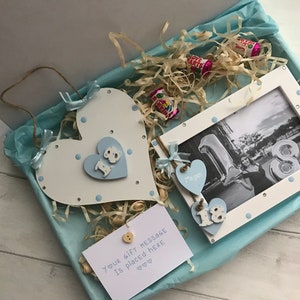 Personalized 18th Birthday Gift Box, Photo Frame and Heart Keepsake, Custom Name and Message