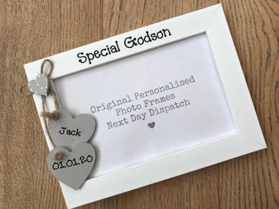Personalised Godson Picture Frame Stars 9 x 7 