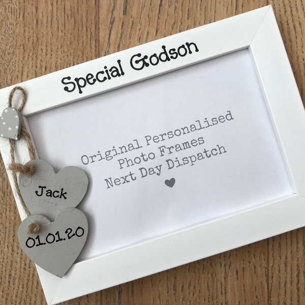 Godson Christening Frame Etsy