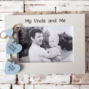 Handcrafted Personalised Uncle and Me Birthday Gift Photo Picture Frame Keepsake