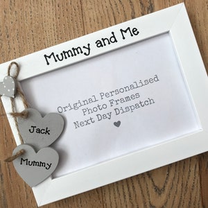 Handcrafted Personalised Mummy and Me Photo Picture Frame Keepsake Birthday Gift Any Wording 6x4" 5x7" 8x6" 10x8