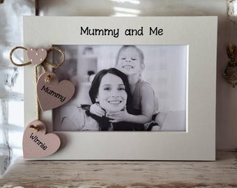 Handcrafted Personalised Mummy and Me Photo Picture Frame Keepsake Birthday Gift Any Wording