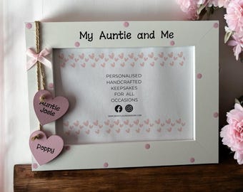 Personalised Auntie and Me Photo Frame: Birthday Keepsake Gift