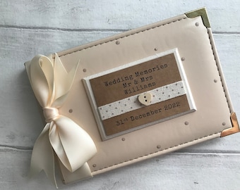 Wedding Day Photo Album Gift Personalised Couples Memories Keepsake