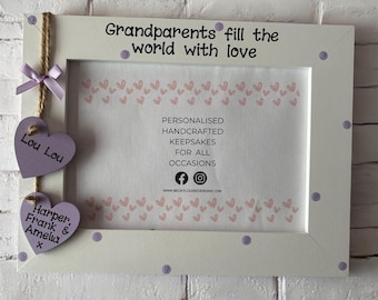 Personalised Grandparents Photo Frame: Christmas Keepsake Gift