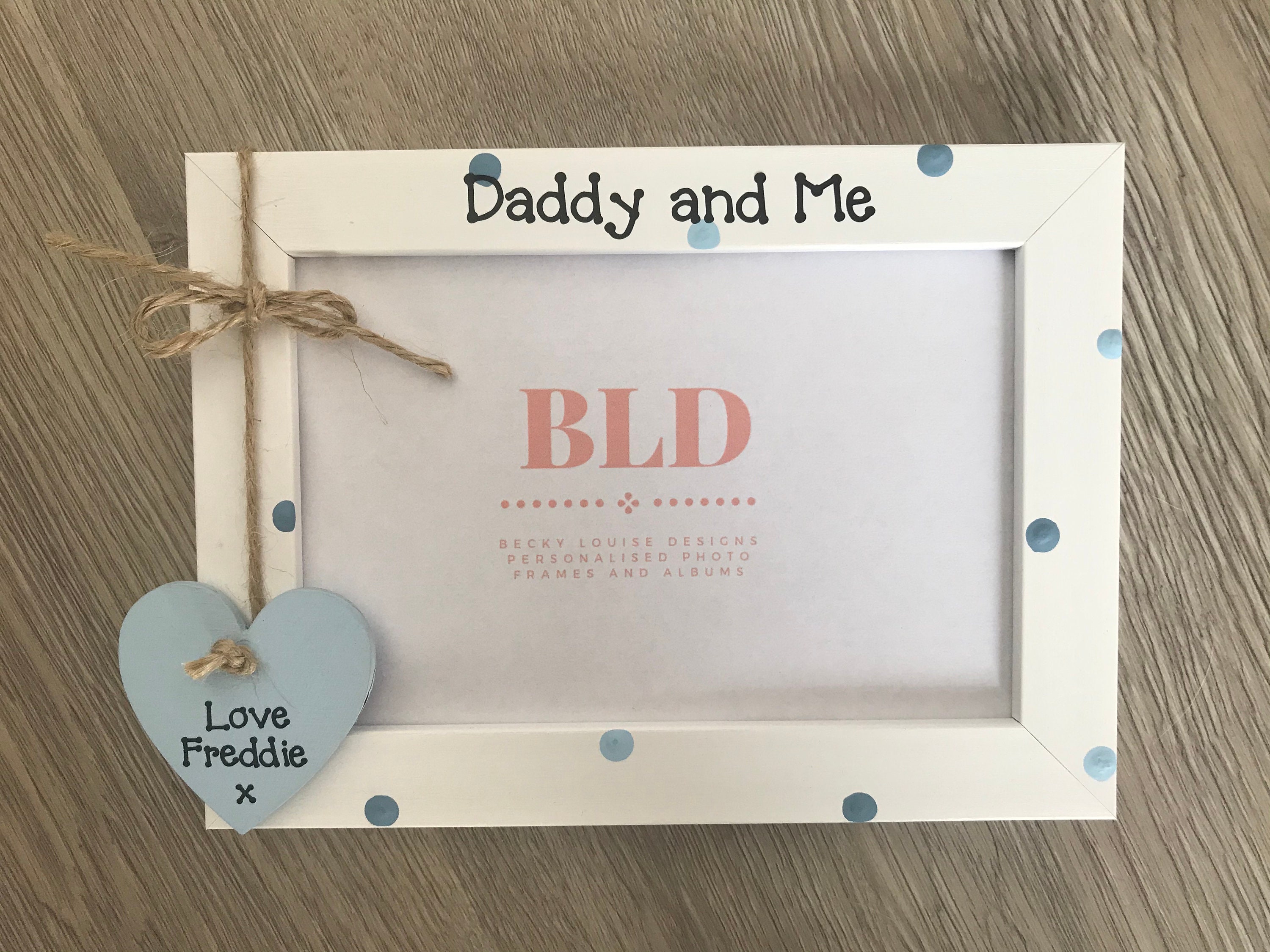 Handcrafted Personalised Daddy and Me Photo Picture Frame Etsy UK