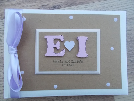 Personalised Newborn Babys Photo Album//Scrapbook//Memory Gift With Box
