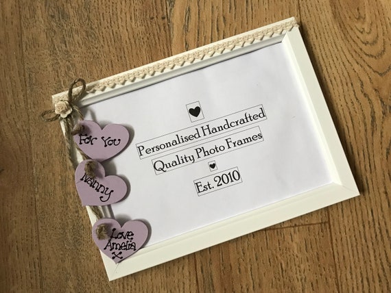 Nanny Nana Grandma Personalised Photo Frame Gift 6X4 5X7 8X6 10X8 ANY WORDING