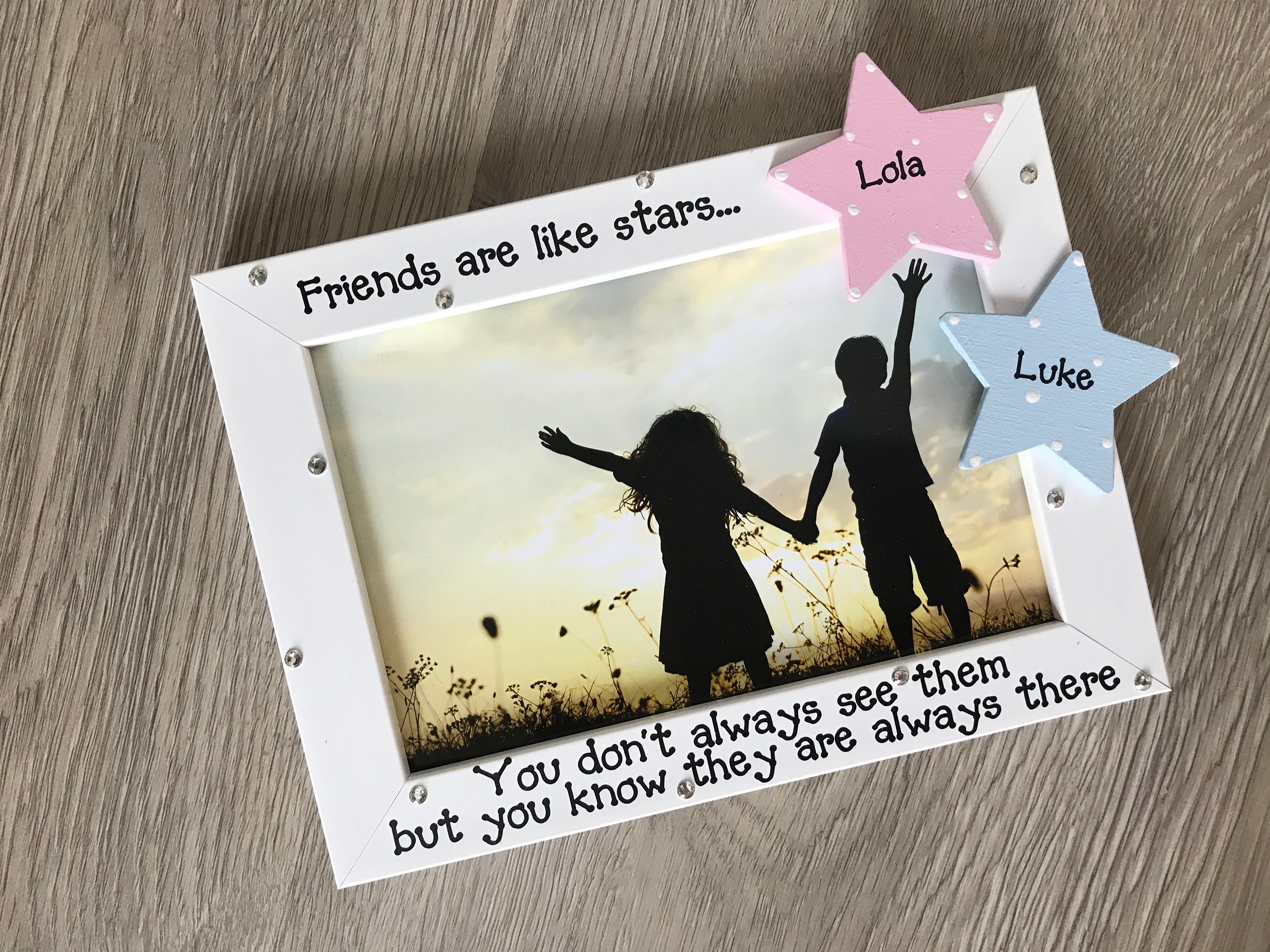 Details about   Friends Are Like Stars Personalised Birthday Leaving Gift Photo Picture Frame