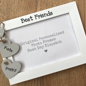 Handcrafted Personalised Best Friends Friendship Photo Picture Frame Birthday Keepsake Gift Quick Dispatch image 1