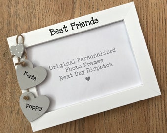 Handcrafted Personalised Best Friends Friendship Photo Picture Frame Birthday Keepsake Gift Quick Dispatch