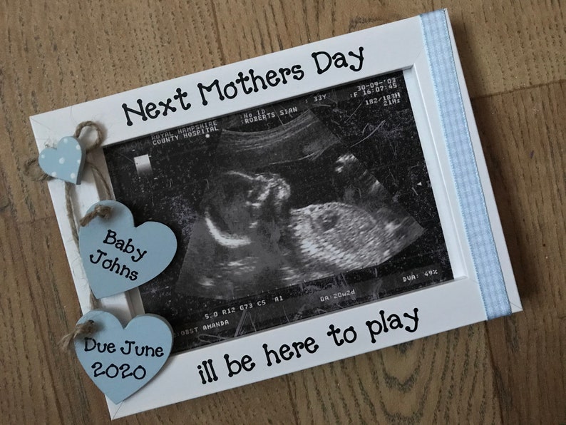 Personalised Baby Scan Happy Mothers Day Photo Picture Frame Birthday Mothers Day Gift Baby Announcement Keepsake image 1