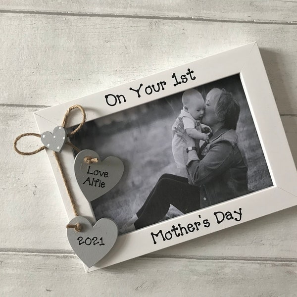 Handcrafted Personalised 1st Mothers Day Photo Picture Frame Birthday Keepsake Gift Quick Dispatch