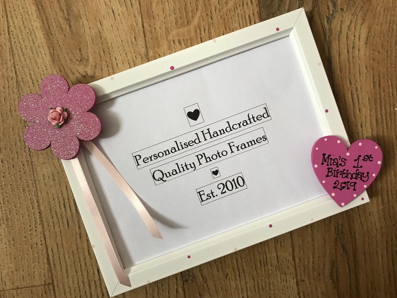 Personalised Babys 1st Birthday Girls Nursery Photo Frame Etsy