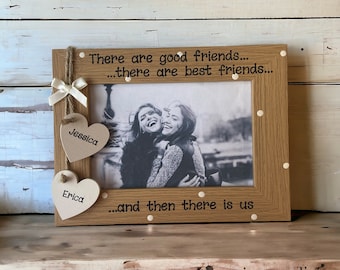 Personalized Friend Photo Frame, French Oak Finish