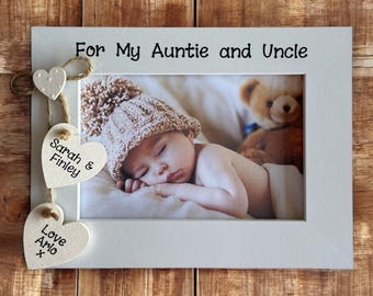 Personalized Aunt & Uncle Photo Frame, Custom Keepsake Gift