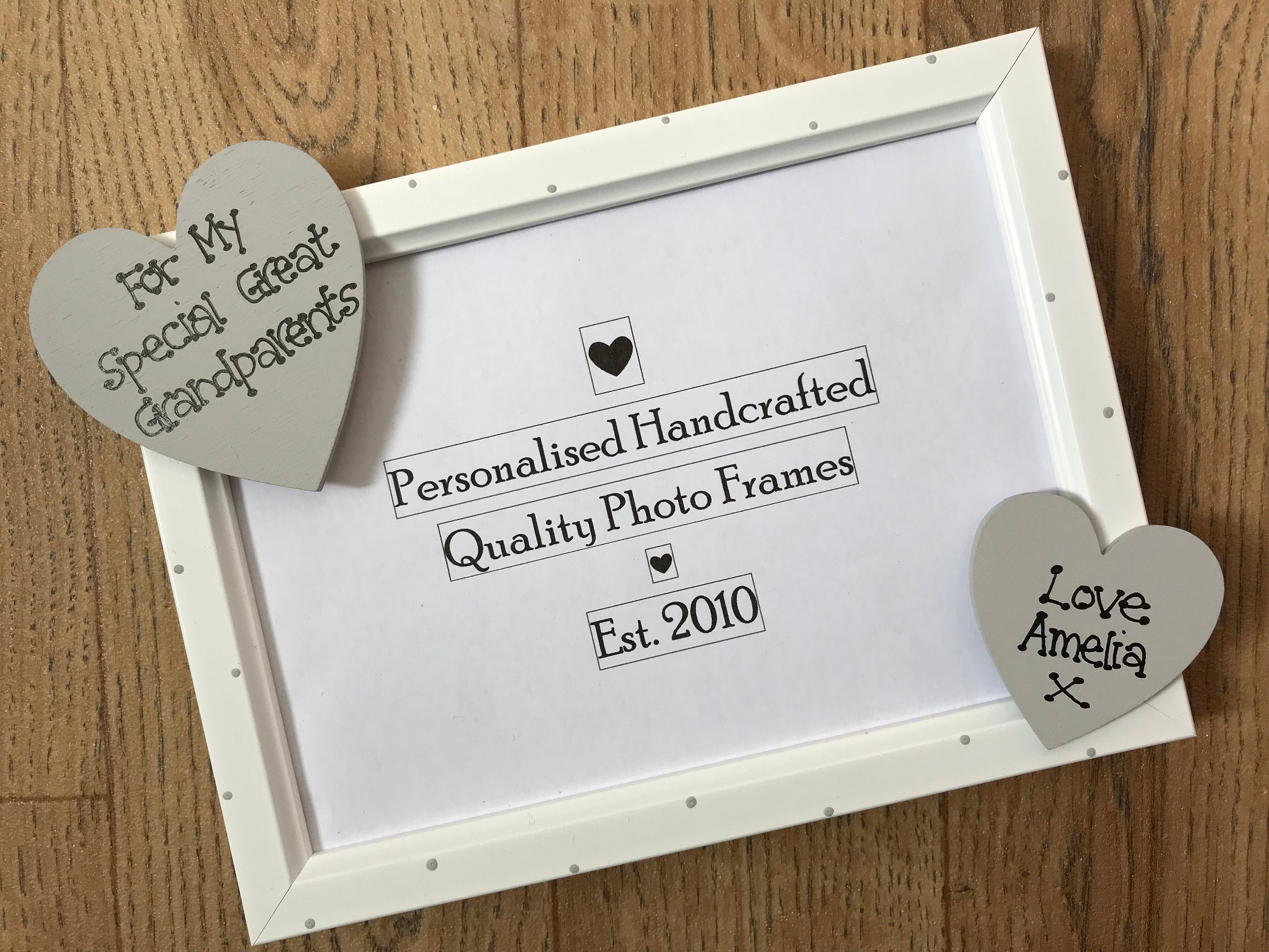 Personalised For My Great Grandparents Handcrafted Photo Frame Etsy