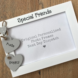 Handcrafted Personalised Special Friends Friendship Photo Picture Frame Birthday Keepsake Gift Quick Dispatch Any Wording