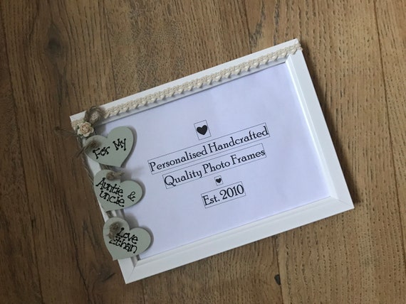 Handcrafted Personalised For My Auntie and Uncle Photo Picture Frame Gift Keepsake Quick Dispatch Any Wording 6x4 5x7 8x6 10x8