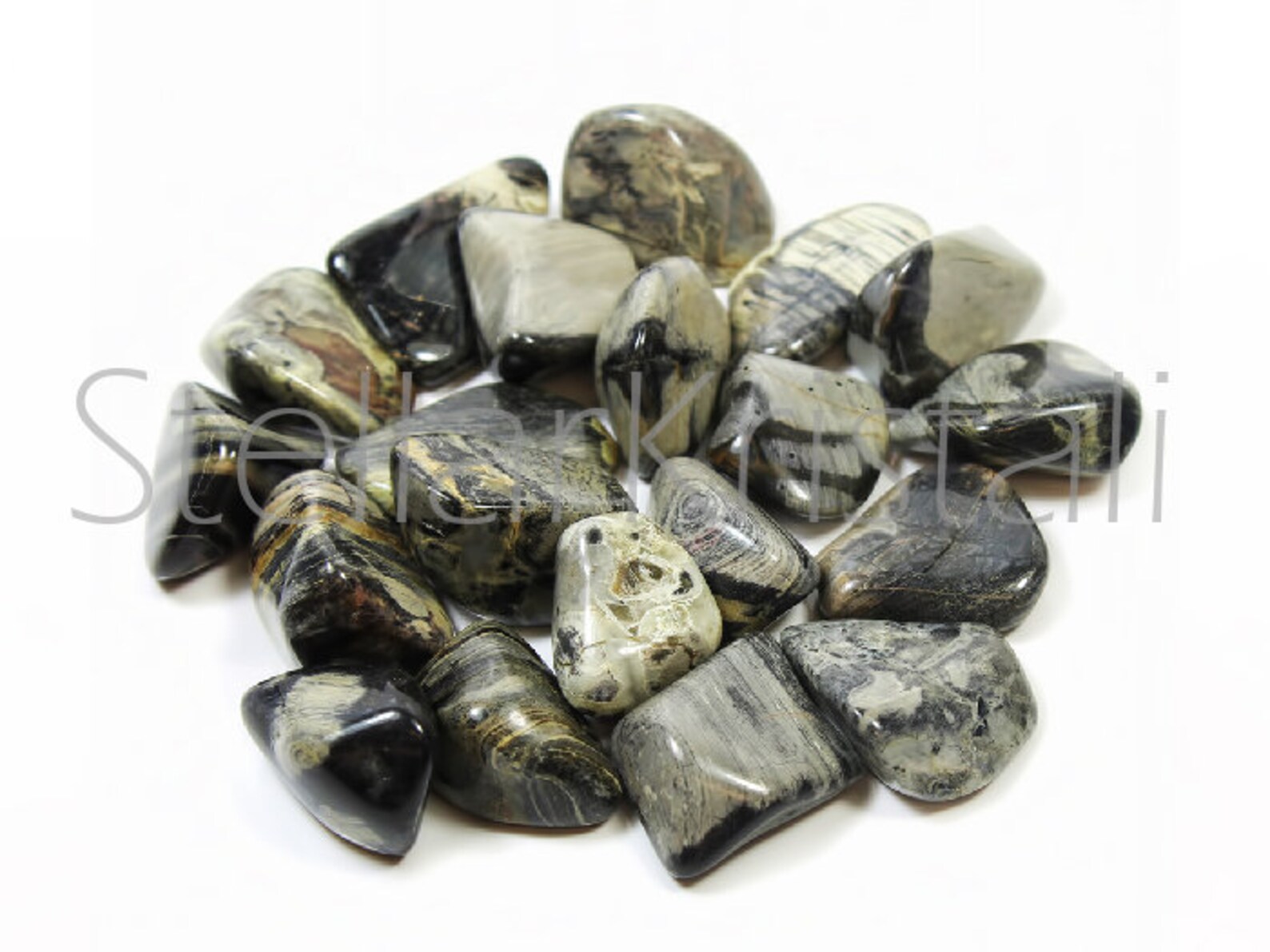 Silver Leaf Jasper single stone Tumbled Gemstone Etsy