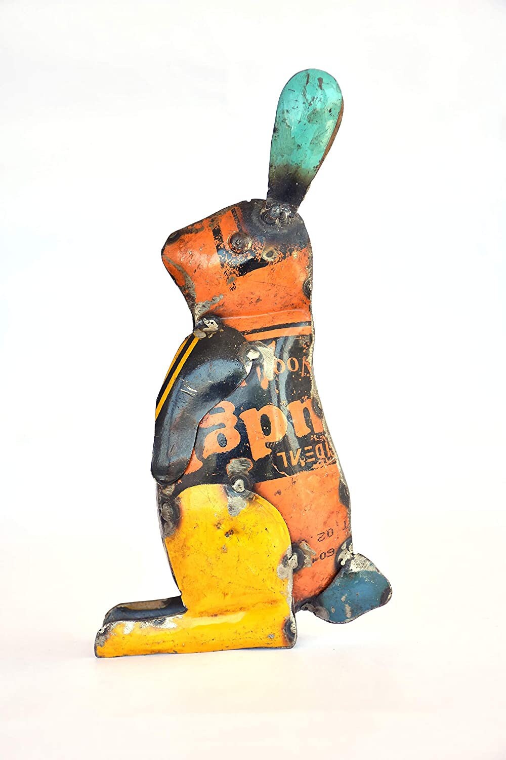 Handcrafted Bunny Rabbit Metal Yard Art Garden Decor Etsy