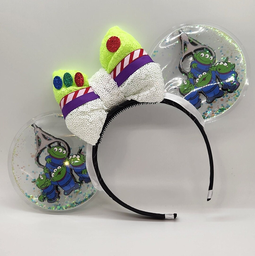 Minnie Space Ranger Green Alien Toy Minnie Ears - Space Ranger Bow Minnie Ears - Etsy