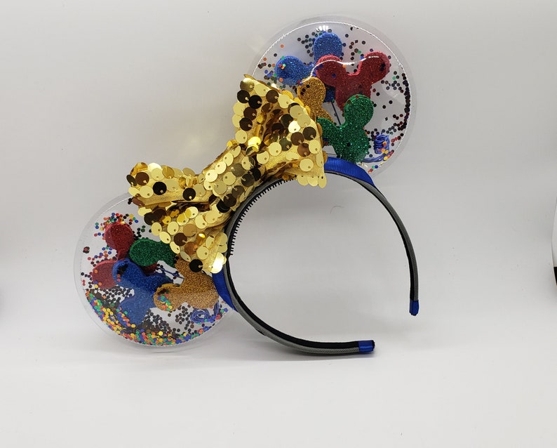 Mickey's 90th Birthday Minnie Ears  Mickey Balloon Ears  RedBlueGoldGreen