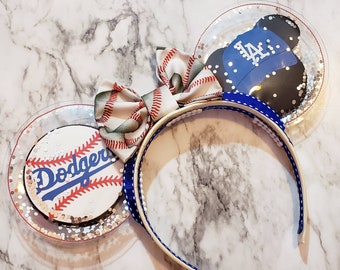 Baseball Minnie ears - Los Angeles Dodgers - Houston Astros - Boston Red Sox - clearly magic clear ears - major league baseball ears MLB