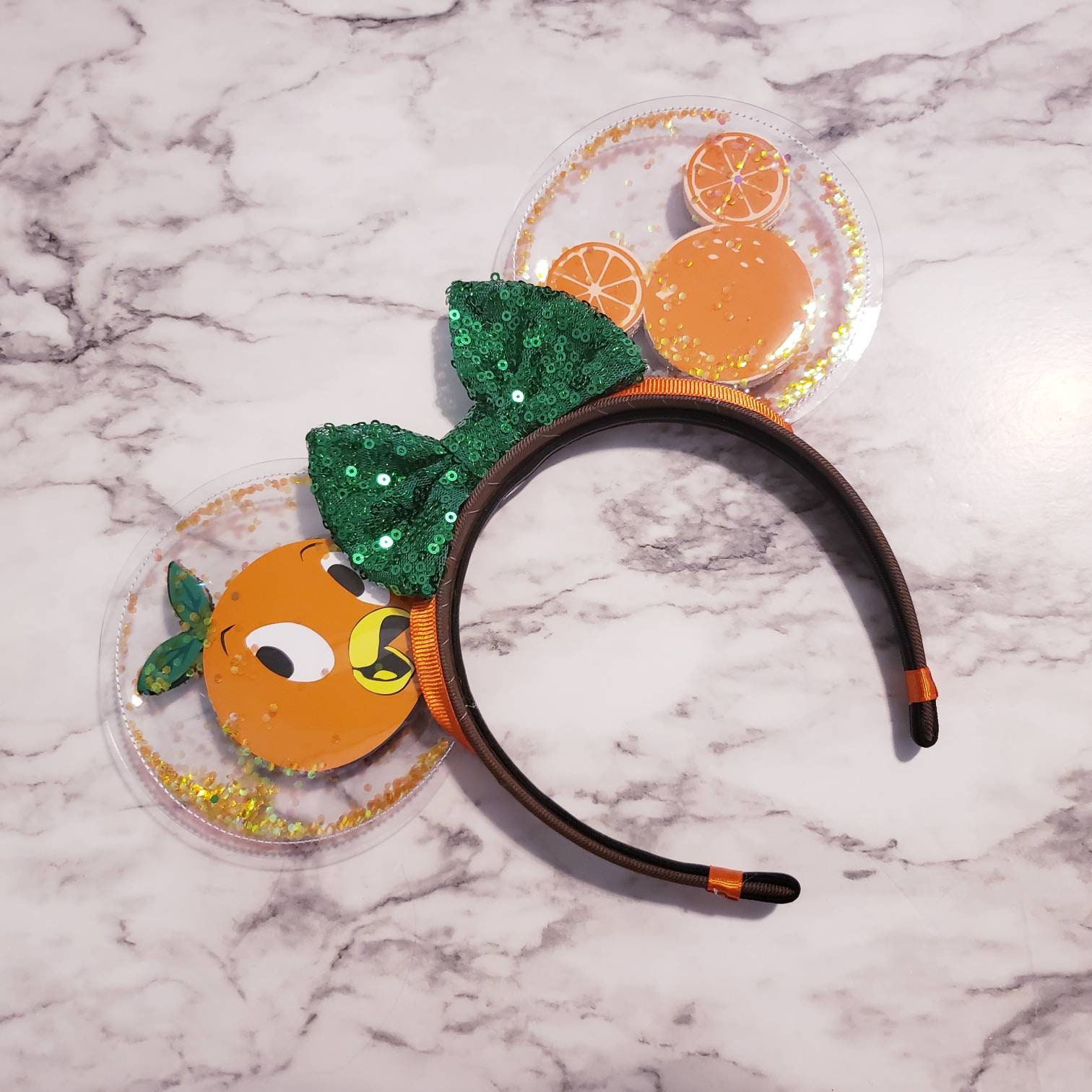 Orange Bird Minnie Ears – Adventureland, Citrus Swirl - Etsy  Orange Bird Minnie Ears main image 0