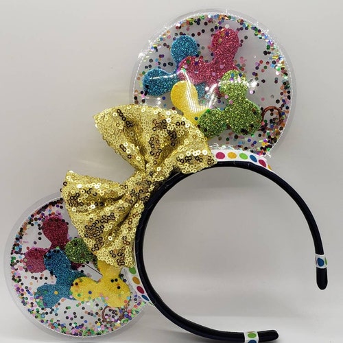 Mickey's 90th Birthday Minnie Ears - Mickey Balloon Ears - Clearly Magic Clear Ears - Celebrate Mickey ears - Birthday Disney Ears