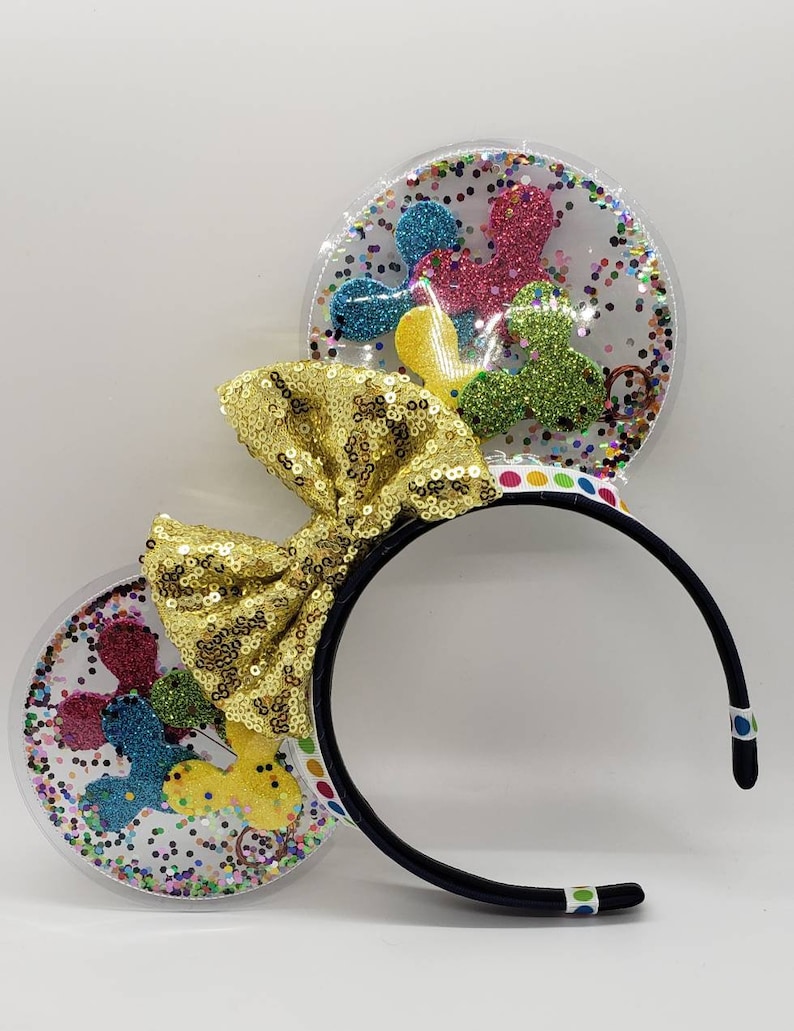 Mickey's 90th Birthday Minnie Ears  Mickey Balloon Ears  PinkTealLimeYellow